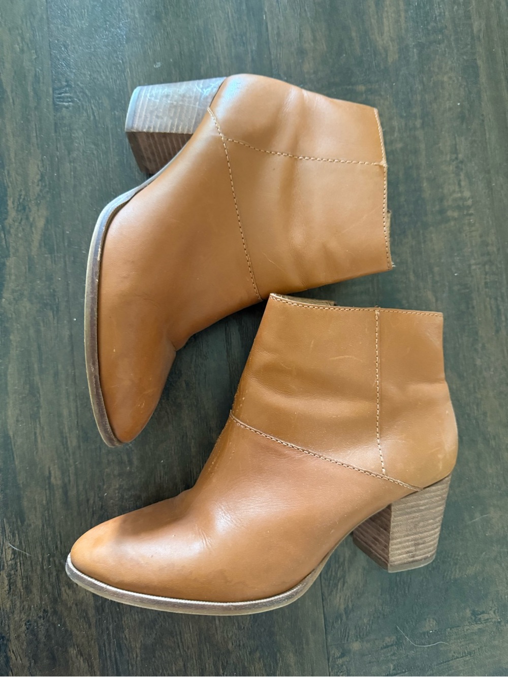 Madewell Classic Tan Leather Ankle Boots - Women